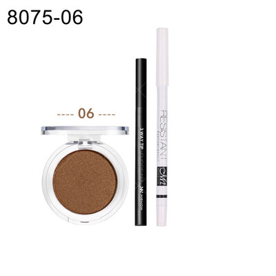 

Waterproof Sweat Proof Eyeshadow Powder Liquid Eyeliner Primer Set Eye Makeup