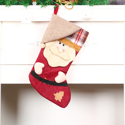 

〖Follure〗Christmas Santa Socks Cute Ornaments Festival Party Xmas Tree Hanging Decoration