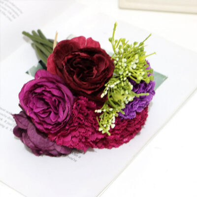 

2019 Artificial Flowers 1PC Hydrangea Bouquet for Home Decoration Flower Arrangements Wedding Party Decor