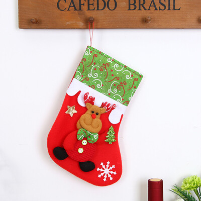 

Tailored Christmas gifts Candy Beads Christmas Santa Claus Snowman Socks Decorations A