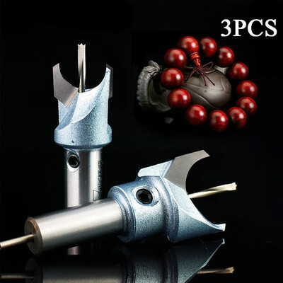 

3Pcs Buddha Beads Ball Pearls Drill Bit Wick Buddha Beads Ball Knife Tungsten Router Bit Woodworking Tool