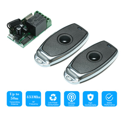 

433Mhz DC 12V Universal RF Remote Control Switch Relay Receiver Module Mini 1CH Wireless Control Switch 5PCS RF 433 Mhz Transmit