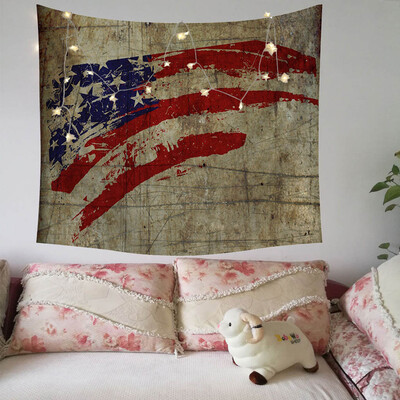 

Toponeto Independence Day Print Family Tapestry Light String Combination Wall Decoration