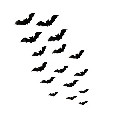 

16pcsset Halloween 3D Bats Decorations PVC Window Stickers Wall Art Decals DIY Halloween Party Supplies