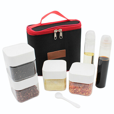 

8Pcs Portable Spice Jars Sauce Condiment Bottles Container BBQ Camping Outdoor