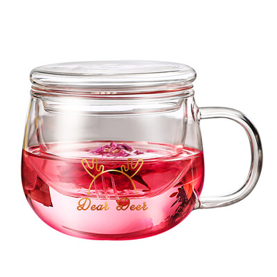 

Fuguang FGA tea separation glass office filter flower cup home transparent belt tea cup water cup Meng deer -350ML DCB181002-350