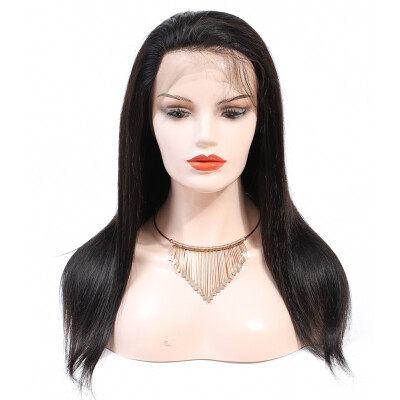 

Amazing Star 360 Lace Frontal Wig Smooth Straight Brazilian Virgin Human Hair Lace Frontal Wigs with Baby Hair Natural Color