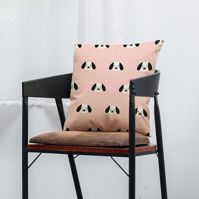 

JPGIF Vintage Dog Cotton Pillow Case Sofa Waist Throw Cushion Cover Home Car Decor A