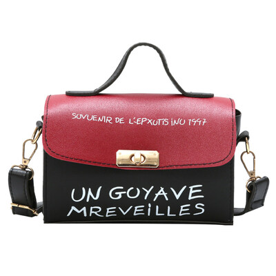 

Fashion Letter Printed Faux Leather Crossbody Shoulder Bag Women Handbag Pouch