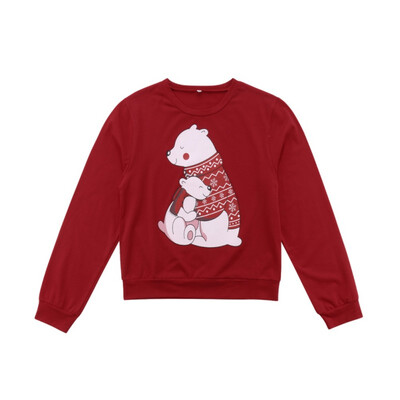 

Autumn Winter Family Christmas Clothes Parent-Child Sweatshirt Father Long Sleeve T shirt Casual Tops Sweaters