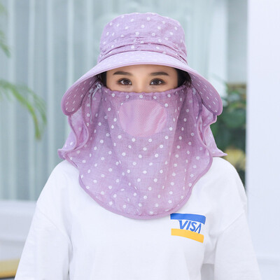 

Anti-ultraviolet sunshade hat Sunscreen foldable summer outdoor tea-picking cool hat for ladies