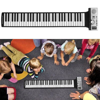 

Roll Up Piano Portable 61 Keys Electronic Music Instrument Hand Roll Piano Environmental Silicone Keyboard Horn Kid Adult Toy