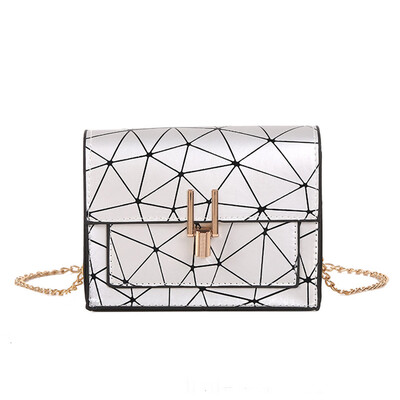 

2019 New Wild Port Wind Laser Stitching Shoulder Bag Slung Small Square Bag