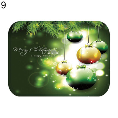 

Christmas Deer Bell Ornament Anti-slip Doormat Rug Carpet Floor Mat Home Decor