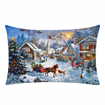 

〖Follure〗Merry Christmas Rectangle Cushion Cover Throw Pillow Case Pillowcase