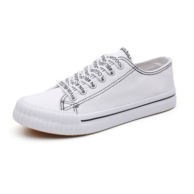 

Single Shoes Women Vulcanized Shoes Fashion Canvas Shoe Flat Sneakers Casual Spring