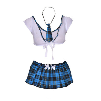 

Women Cosplay Sexy Student Uniform Women Sexy Erotic Lingerie Sexy Costume Sexy Underwear Plaid Mini Skirt