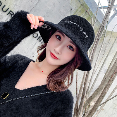 

Net red fisherman hat female Japanese Joker Sun Hat autumn&winter new sun visor Korean wave velvet warm