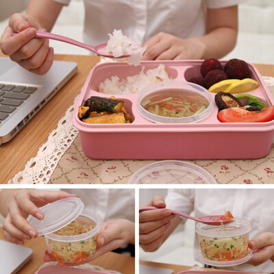 

Toponeto Five Plus One Lunch Box With Spoon Heat-Resistant Lunch Box Insulation Box Fruit