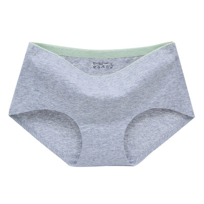 

New Female Panties Seamless Ice Silk Safety Pants Casual Womens Solid Color Summer Panties Mid Waist Underwear