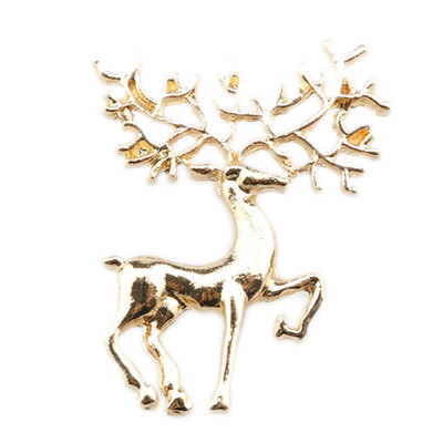 

Women Girl Christmas Elk Scarf Brooches Pin Golden Collar Corsage Girl Brooch Bouquet Shirt Badge Jewelry