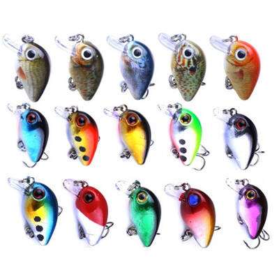 

15PCSlot 27cm15g Mini Fishing Lures Colorful Treble Hook Plastic Realistic Fishing Bait
