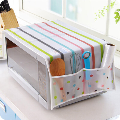 

Gobestart Kitchen Tool Home Waterproof Oil Dust Double Pockets Microwave Oven Cover