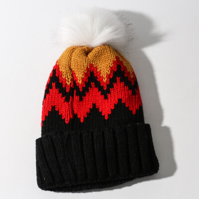 

Hats women autumn&winter Korean version of the tide new - style wool cap in the wool ball knitted cap students warm hood