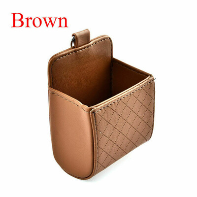 

Car Hanging Storage Box PU Leather Organizer Phone Coin Keys Holder With Hook