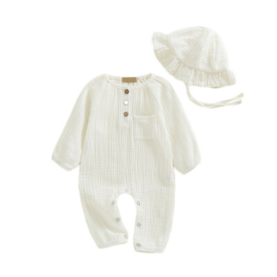 

2Pcs Baby Clothes Set Winter Baby Girl Clothes Outfits Newborn Girls Set RomperHat Toddler Girl Outfits