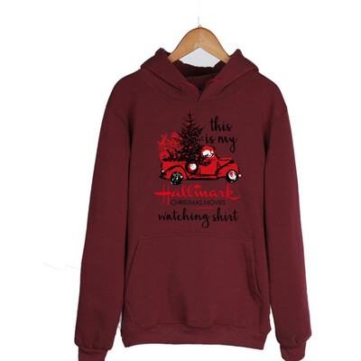 

Tailored Women Casual Ultra Soft Letter Print Full Sleeve Pullover Hooded Loose Blouse
