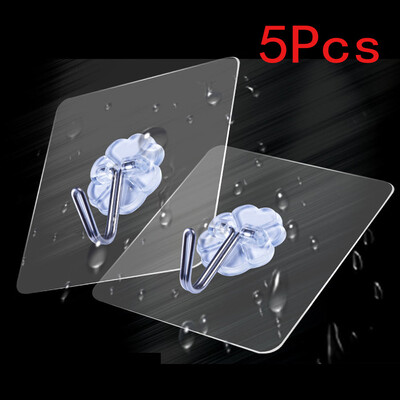 

Siaonvr 1Pcs Strong Transparent Suction Cup Sucker Wall Hooks Hanger For Kitchen Bathroo