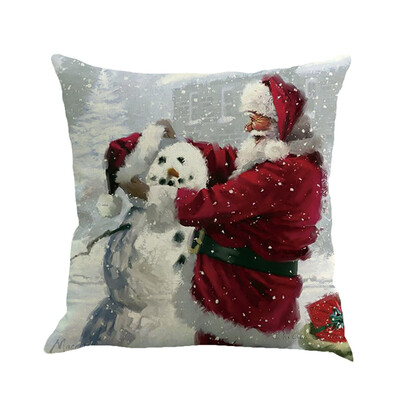 

Siaonvr Christmas Printing Dyeing Sofa Bed Home Decor Pillow Cover Cushion Cover