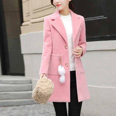 

Tailored Winter Fashion Slim Coat Women Long-sleeved Casual Medium Long Slim Coat