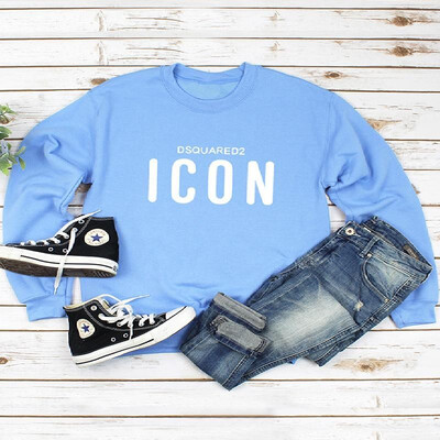 

Soft&Comfy Contrast Letters Pattern Long Sleeve Tee