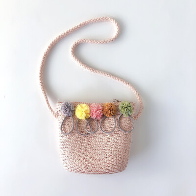 

Mini Casual Summer Straw Women Crossbody bag purses Handbag Messenger bag Cute Children girls Shoulder bag