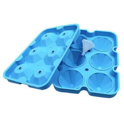 

Toponeto Diamond Shape Ice Cube Maker 6-Diamond Ice Tray Ice Cube Mold Storage Container