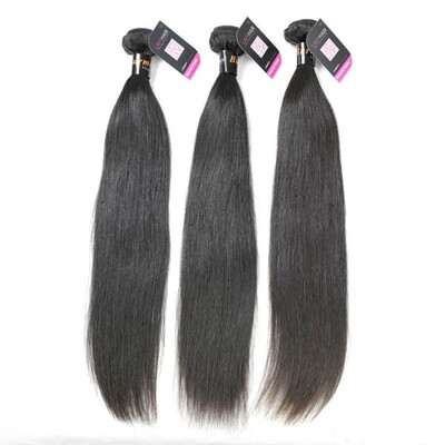 

Superior Grade mix 3 or 4 bundles Burmese Straight Virgin Human hair extensions
