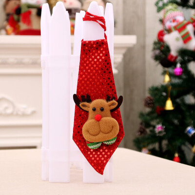 

〖Follure〗Christmas Tie Sequins Santa Claus Snowman deer Bear For Home Xmas Decoration