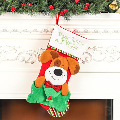 

Pet Stocking Fun Personal lised Embroidered Cat Dog Christmas Stocking Xmas Decor Kids Xmas Decoration Candy Bag