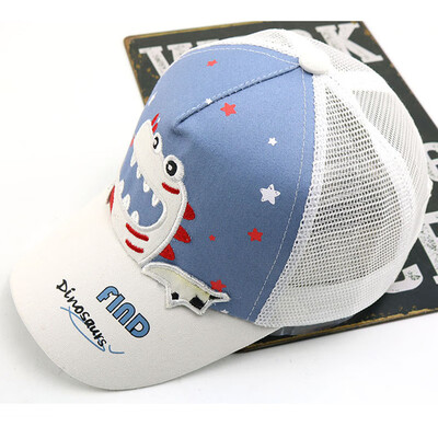 

Male Female Primary Cecondary School Students Outdoor Activities Small Dinosaur Pattern Sunshade Breathable Mesh Cap Sun Hat
