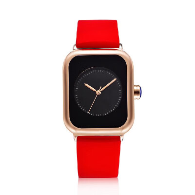 

REBIRTH Fine Quality Movement Square Watch For Both Men&Women BlackSilveryBlack