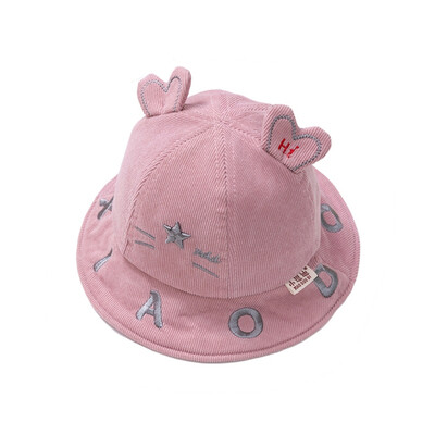 

Baby Hat Letter Cartoon Embroidered Hat Kid Toddler Cute Bucket Cap Infant Gift