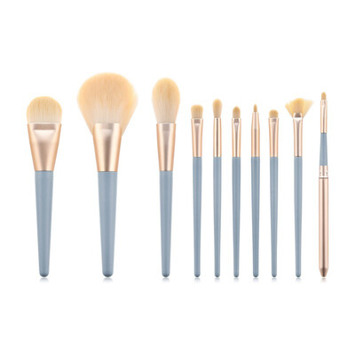 

High-end quality wooden handle nylon hair 11 makeup brush easy to apply