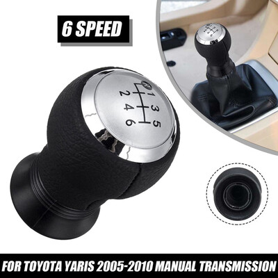 

1pcs Car 6 Speed Manual Gear Shift Knob Accessories For Toyota Yaris 2005-2010