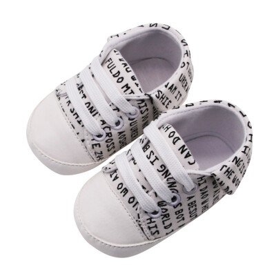 

Baby Shoes Baby Boys Breathable Letter Print Anti-Slip Shoes Sneakers Soft Soled Walking Shoes First Walkers