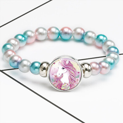 

Rainbow Unicorn Bracelet Party Bag Fillers Birthday Girls Gift