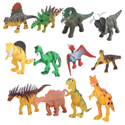 

12pcs Dinosaur Model Educational Plastic Simulated Dinosaur Toy Children Lifelike Biological Toy Gift