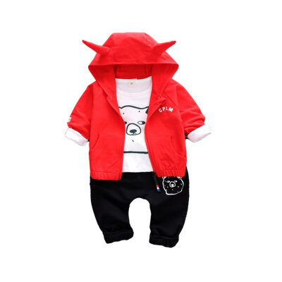 

Autumn Baby Boy Set Cotton Long Sleeve Cartoon Print Sweatshirt Shirts Trousers Suit Outfits Toddler Casual Set