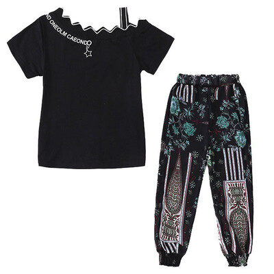 

3-13T Baby Girls Clothes Set Summer Casual Off-shoulder Design Short Sleeve Costume Outfits